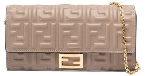 fendi first bag chain|baguette continental wallet with chain.